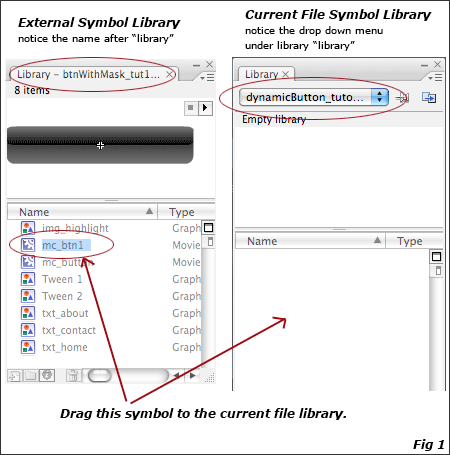 Dynamic button tutorial fig. 1