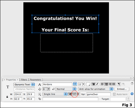 Flash Game Tutorial Fig. 3